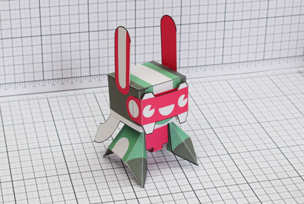 THU Spark Plug Robot Paper Toy Single Thumbnail