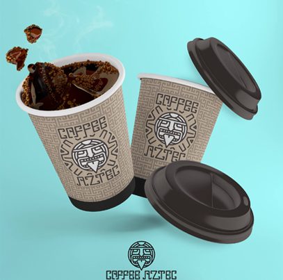 Brasnding graphic design from Alex Gwynne designer for hire working on branding packaging design and more, coffee cup design mock up