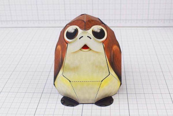 PTI Porg Star Wars Paper Toy Image - Front