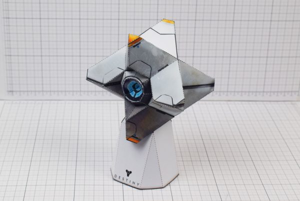 PTI Destiny Ghost Fan Art Paper Craft Image - With Stand