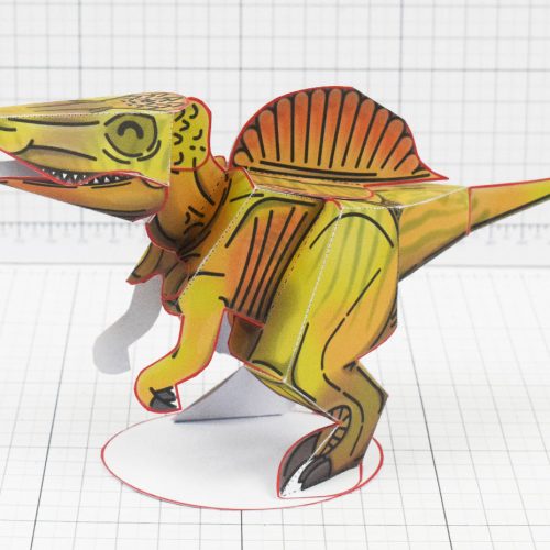 Twinkl dinosaur Spinosaurus paper toy craft model educational printable graphic design Alex Gwynne