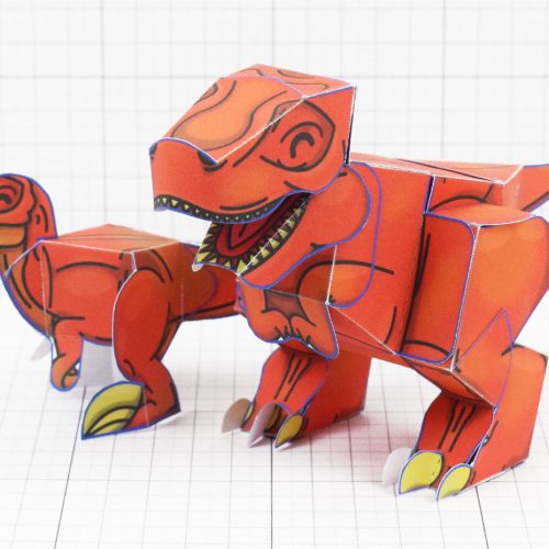 Twinkl dinosaur Tyrannosaurus paper toy craft model educational printable graphic design Alex Gwynne