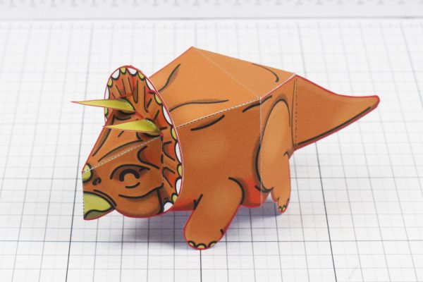Twinkl dinosaur triceratops paper toy craft model educational printable graphic design Alex Gwynne