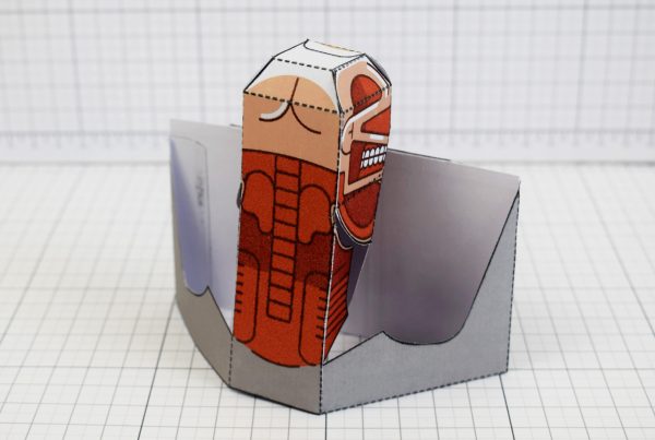 PTI - Colossal Titan - Attach On Titan Paper Toy Craft Model Image - Back