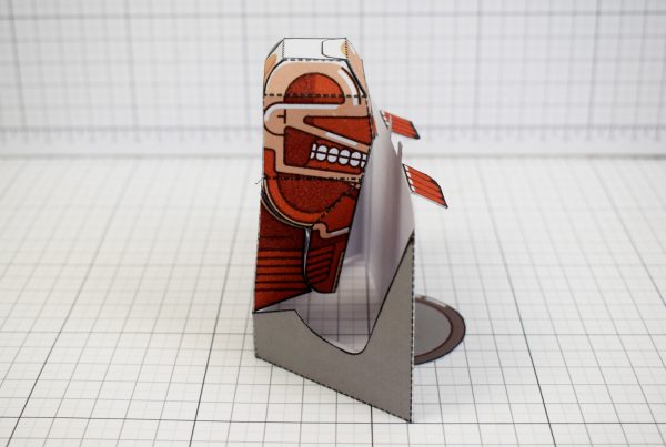 PTI - Colossal Titan - Attach On Titan Paper Toy Craft Model Image - Side