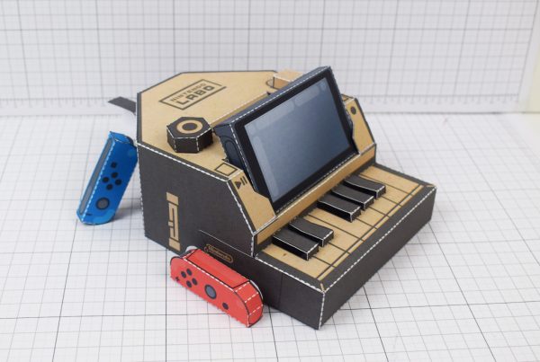 Nintendo switch labo fan art concept printable download paper toy model craft miniture graphic design illustration by Alex Gwynne for hire