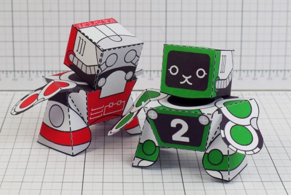 PTI Patreon 2018 Microbots Paper Toy Photo - Back