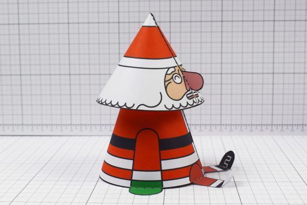 PTI- Twinkl Christmas - Bobble Head Santa Paper Toy - Image Side