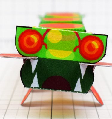 PTI - Centipede Game Paper Toy Craft Monster Bug Image - Face