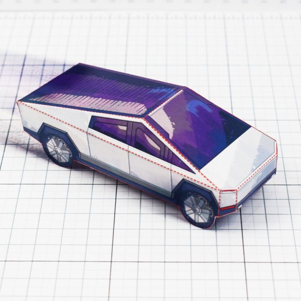 PTI- Tesla Cybertruck - Fold Up Toy - Paper Toy Image Square