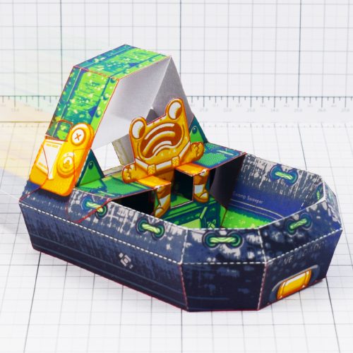 PT-Square- Swamp sweeper hovercraft frog paper toy 1