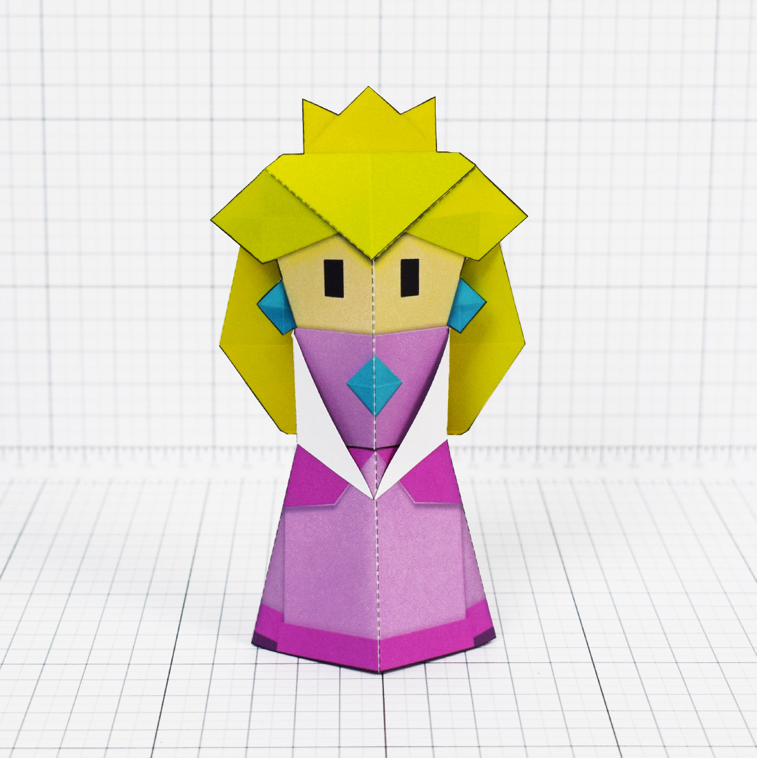 PTI - Pper Mario Origami Peach Fold Up Toy Image - Front