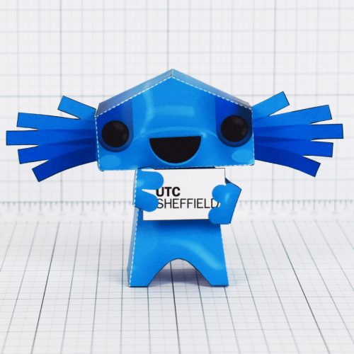 PTI- University Technical Collage UTC mascot paper toy Sheffield - Main