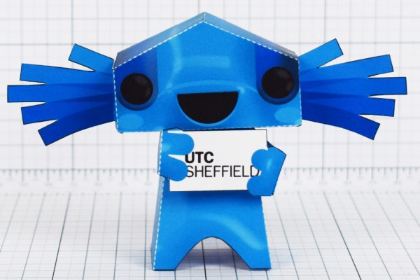 PTI- University Technical Collage UTC mascot paper toy Sheffield - Main