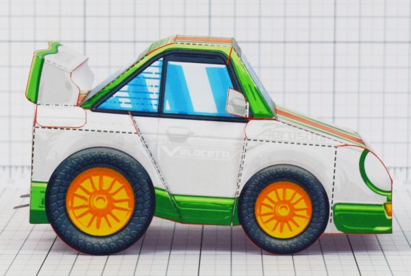 PTI - VHR Cilantro Paper Toy Car Racer Game - Side Low