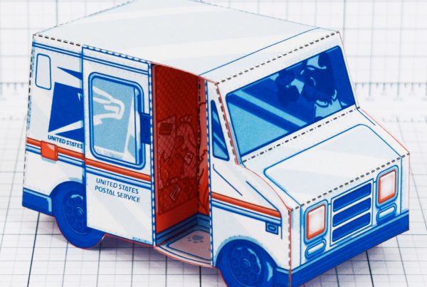 PTI - USPS Van paper toy - Main