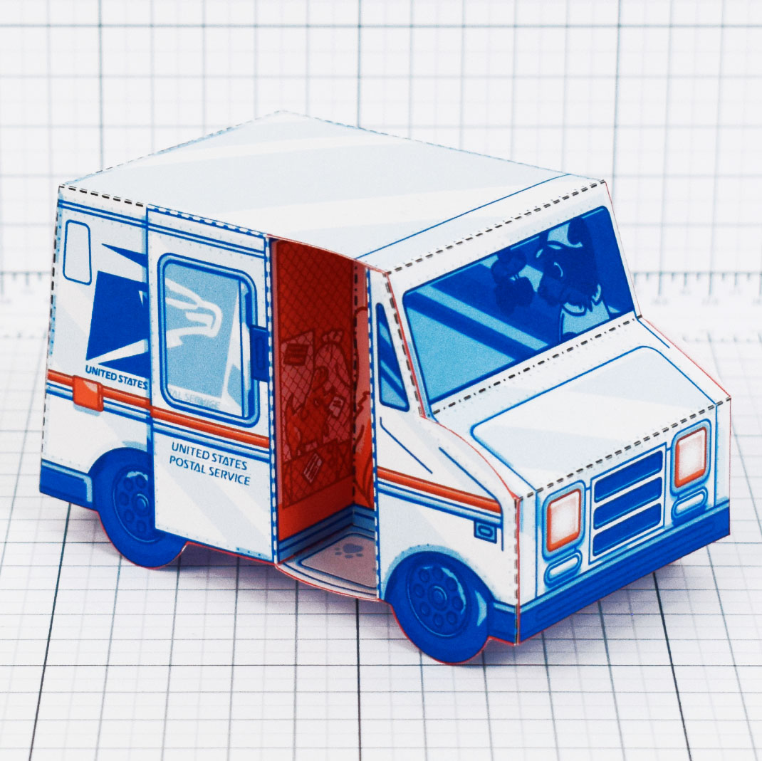 PTI - USPS Van paper toy - Main