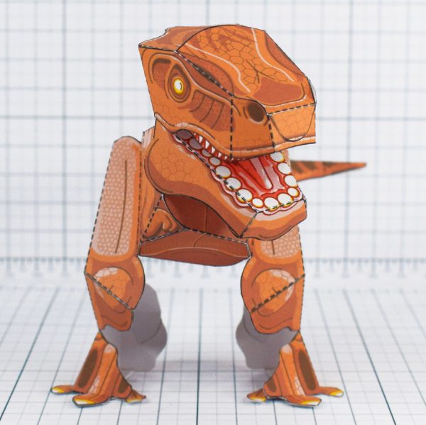 PTI - Terrifying Tyrannosaurus Dinosaur Fold Up Toy - Front