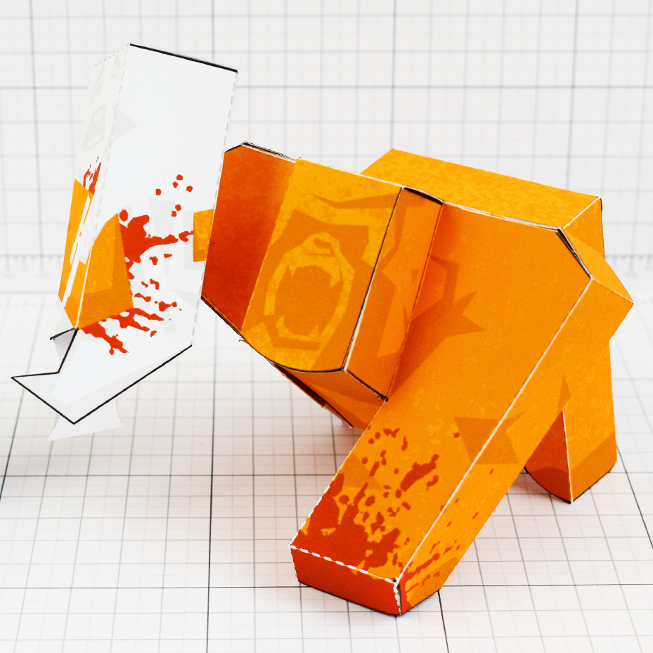 PTI - Ape Out Game Fan Art Paper Toy Image - SQUARE