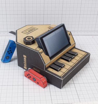 PTI Nintendo Switch Labo Piano paper toy craft download - Square
