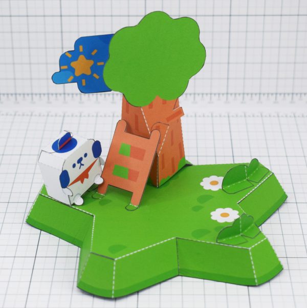 PTI- MOMO Island cute dog star fold up toy colalb - Main