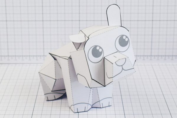 Tulip paper craft dogs concept