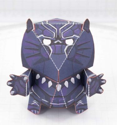 PTI - Accessories B - Marvel Avengers Black Panther Paper Toy Craft Fold Up Friends
