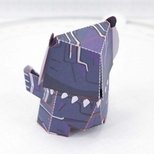 PTI - Back Angle - Marvel Avengers Black Panther Paper Toy Craft Fold Up Friends