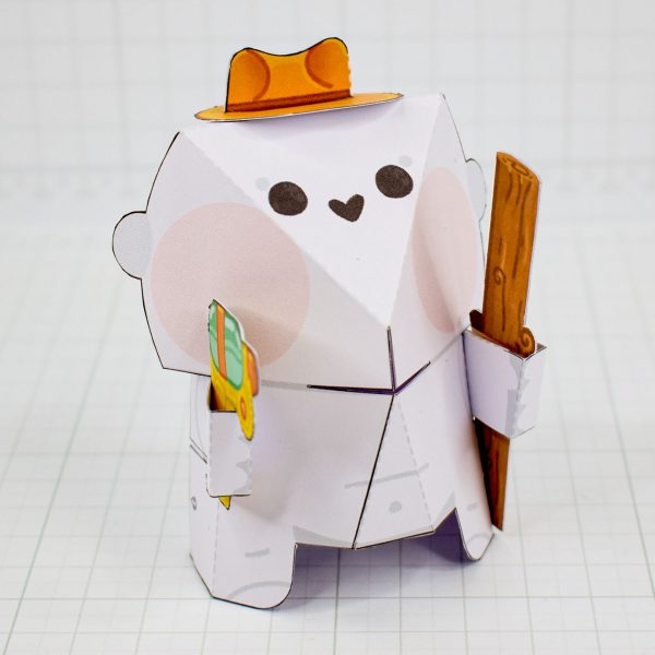 Fold Up Friends - Blank template for customisation - Platform Toy- Paper craft ecosystem