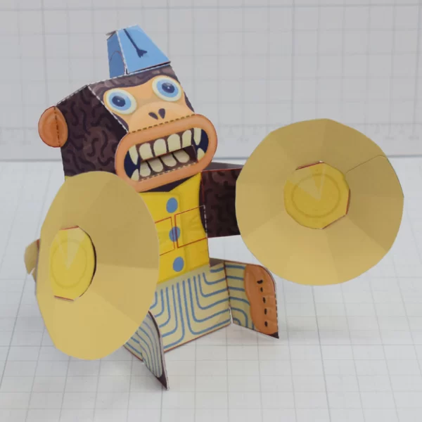 A photo of the Manic Monkey Paper toy automata