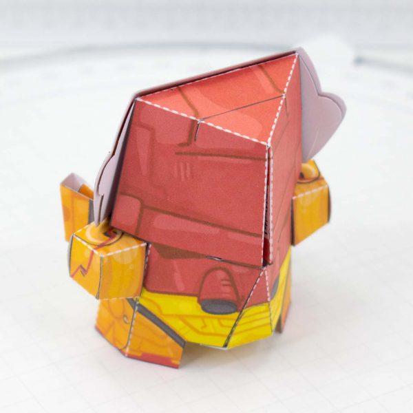 PTI - Back Angle - Metroid Samus Nintendo Paper Toy Craft Fold Up Friends