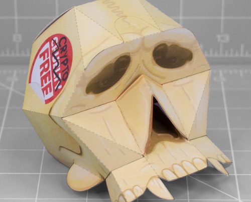 PTI - Monkey Ape Simian Skull Paper Craft Toy - Thumbnail