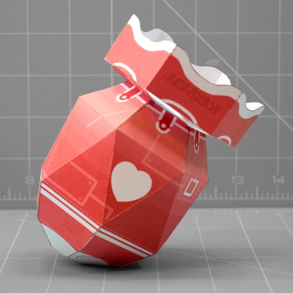 PTI - Valentines Love Bomb Fold Up Toy - Back