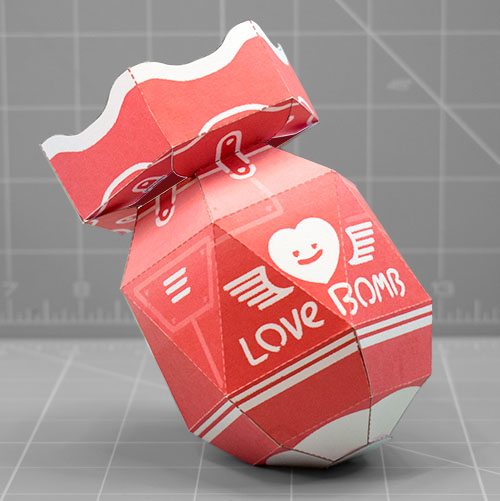 PTI - Valentines Love Bomb Fold Up Toy - Thumbnail